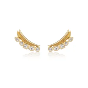 Winged Bezel Studs