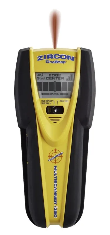 Zircon 63415 Multi-Scanner OneStep i320, 9 V Battery, 3/4 to 3 in Detection, Detectable Material: Metal/Wood :EA: QUANTITY: 1